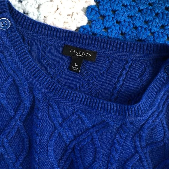 Talbots Women's Aran Button Sweater - Picture 3 of 3